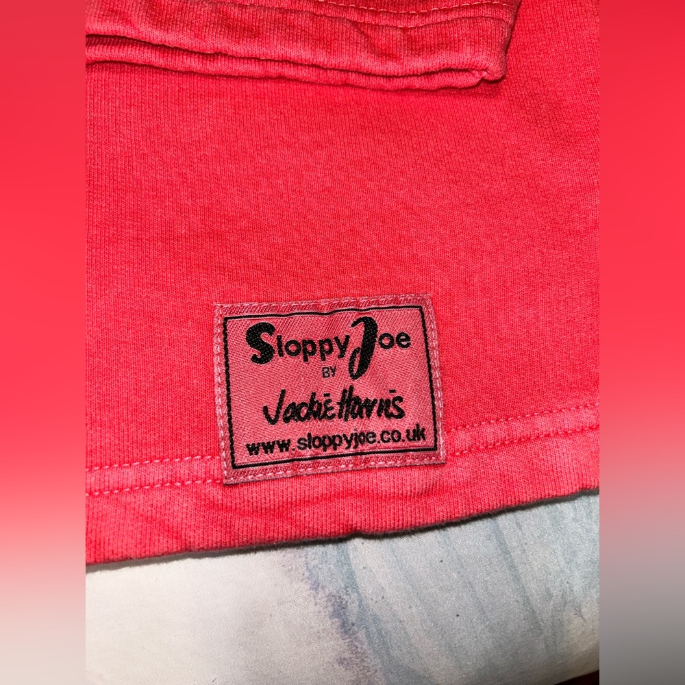 NWT SLOPPY JOE COLLAR 02 sweatshirt red wash
